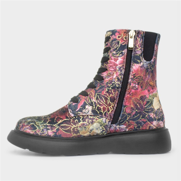 Litesoles Womens Pink Lace Up Boots