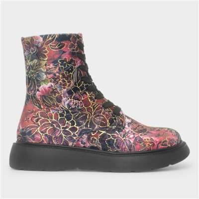 Litesoles Fern Pink Lace Up Boots