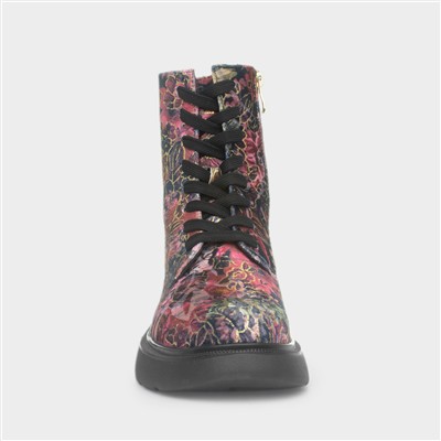 Litesoles Fern Pink Lace Up Boots