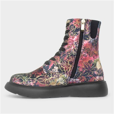 Litesoles Womens Pink Lace Up Boots