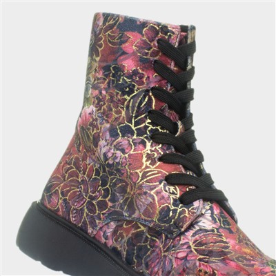 Litesoles Fern Pink Lace Up Boots