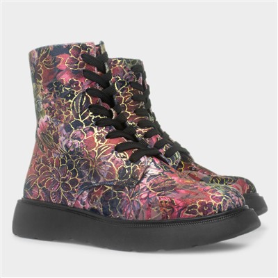 Litesoles Fern Pink Lace Up Boots