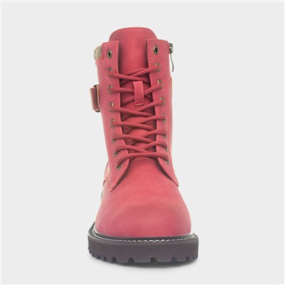 Litesoles Magnolia Red Lace Up Boot