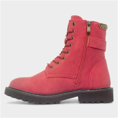 Litesoles Magnolia Red Lace Up Boot