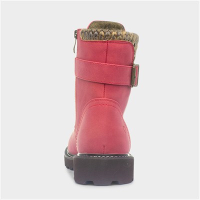 Litesoles Magnolia Red Lace Up Boot