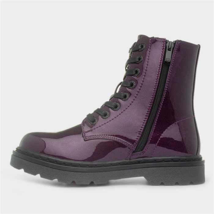 Justina2 Womens Purple Glitter Boot