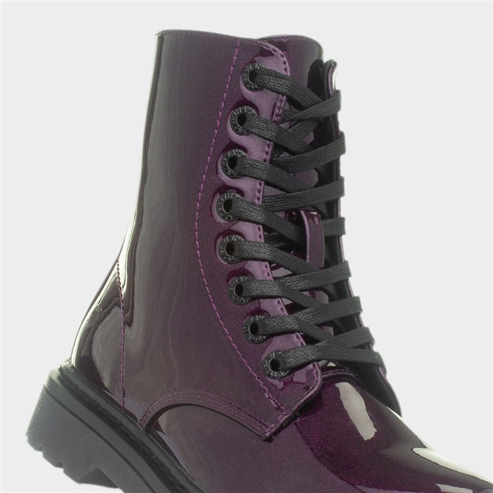 Justina2 Womens Purple Glitter Boot