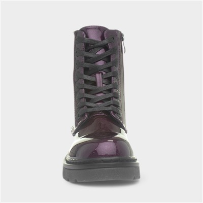 Justina2 Womens Purple Glitter Boot