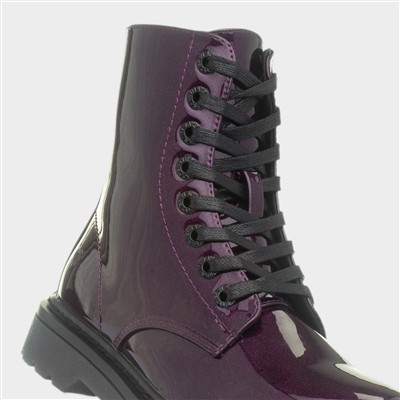 Justina2 Womens Purple Glitter Boot