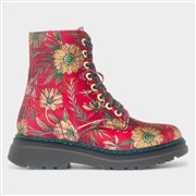 Heavenly Feet Lotte Womens Red Daisy Lace Up Boot (Click For Details)