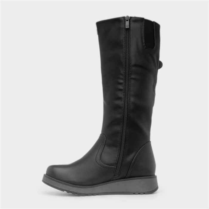 Bernice Womens Black Knee High Boot