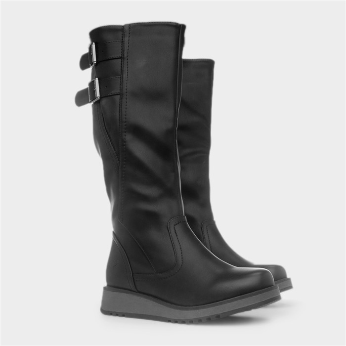 Bernice Womens Black Knee High Boot