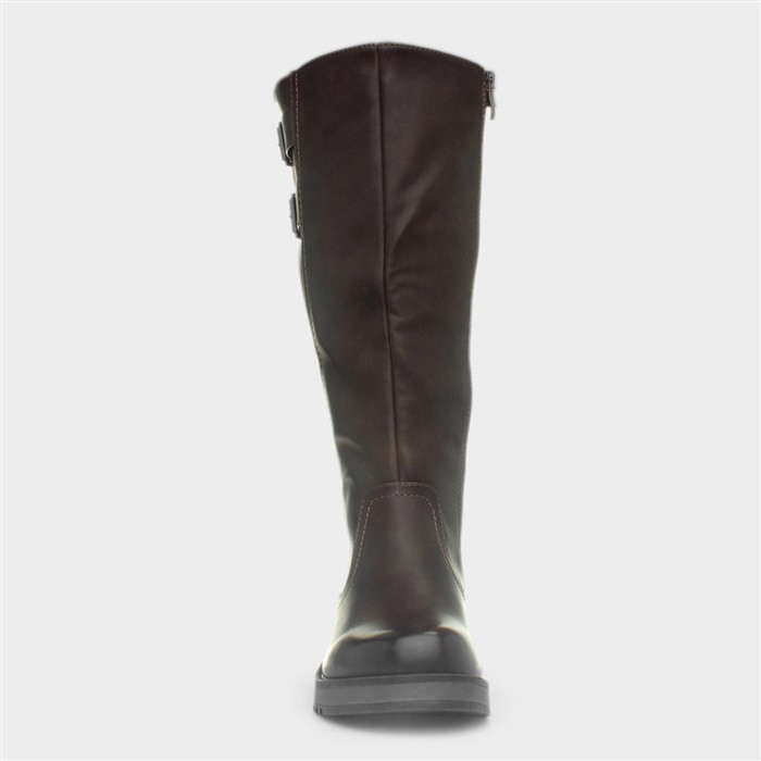 Bernice Womens Brown Knee High Boot