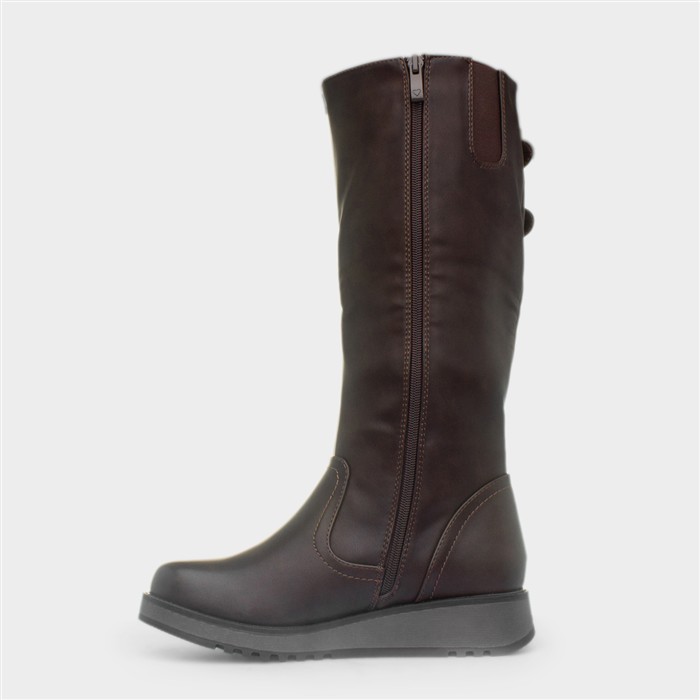 Bernice Brown Knee High Boot