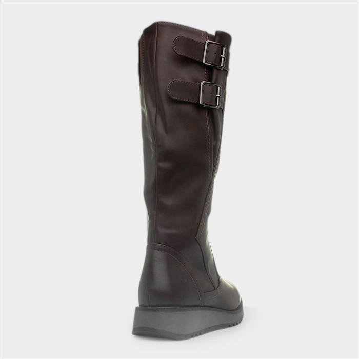 Bernice Womens Brown Knee High Boot