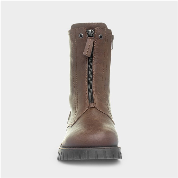 Medusa Womens Brown Wedge Boot