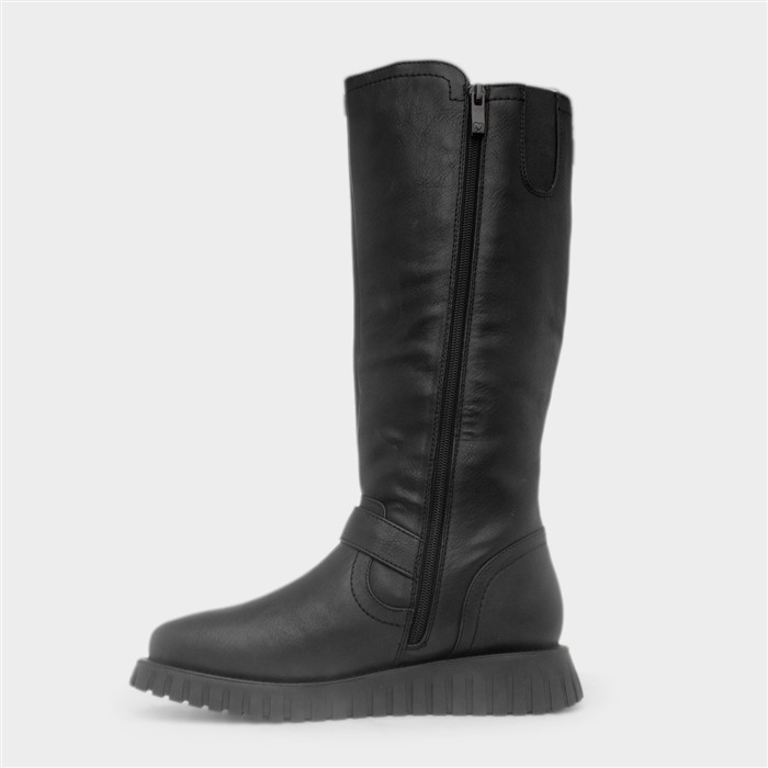 Rubymae Womens Black Knee High Boot