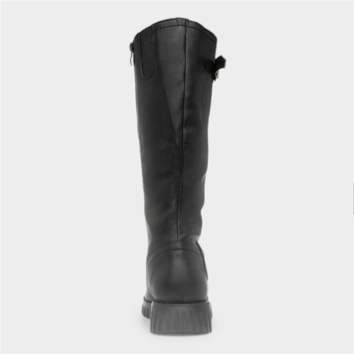 Rubymae Womens Black Knee High Boot