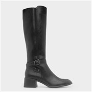 Lunar Sindy Womens Black Buckle Knee High Boot (Click For Details)