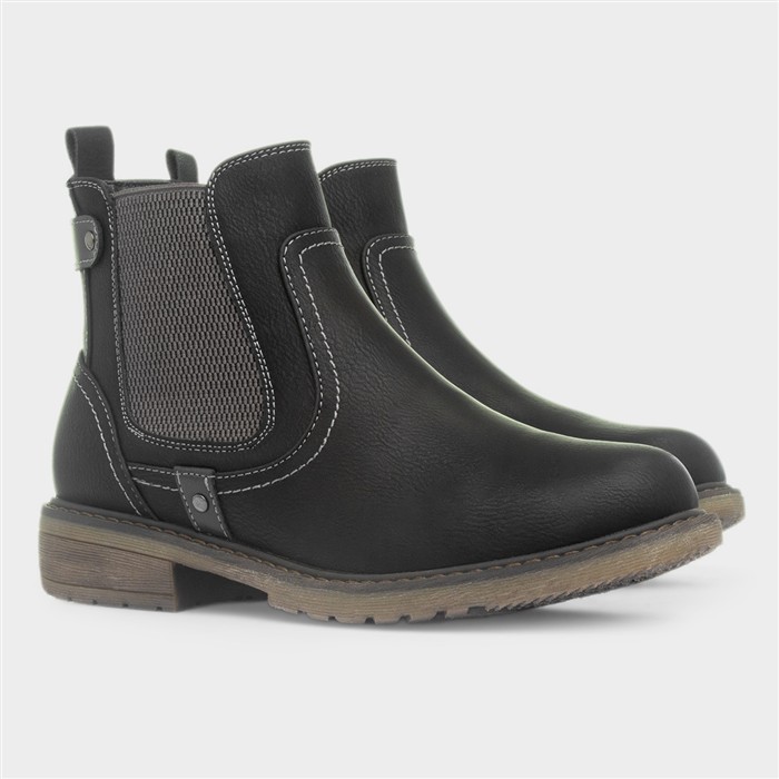 Roxie Womens Black Ankle Boot