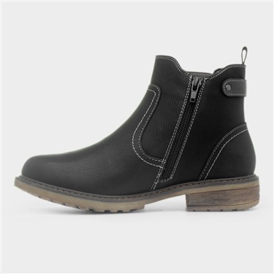 Roxie Womens Black Ankle Boot