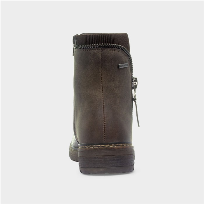 Kimmy Womens Brown Zip Ankle Boot