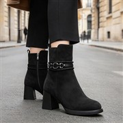 Lunar Zulu Womens Black Heeled Ankle Boot (Click For Details)