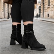 Lunar Zulu Womens Black Heeled Ankle Boot (Click For Details)