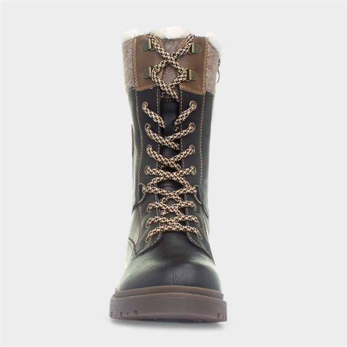 Cambridge Womens Black Waterproof Calf Boot