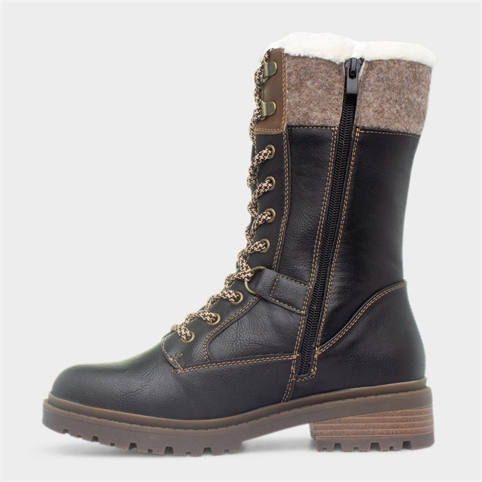 Cambridge Womens Black Waterproof Boot