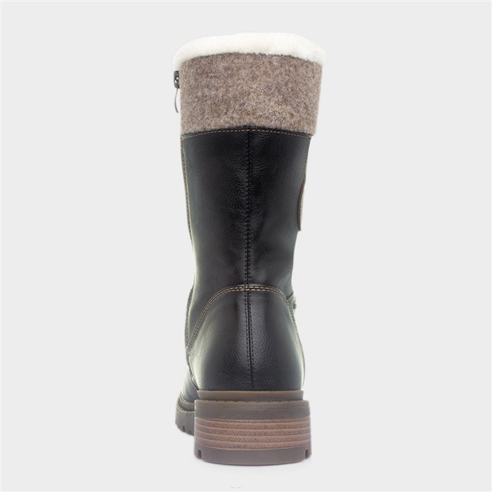 Cambridge Womens Black Waterproof Calf Boot