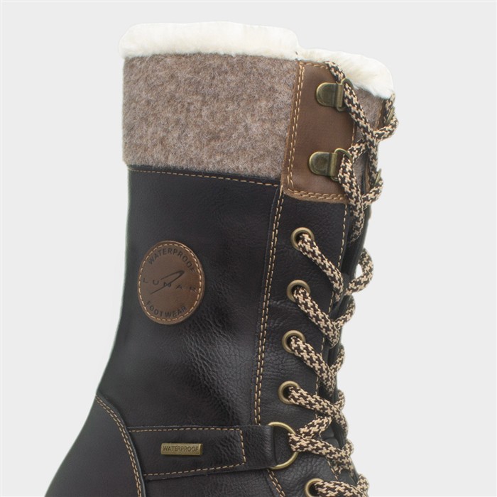 Cambridge Womens Black Waterproof Boot