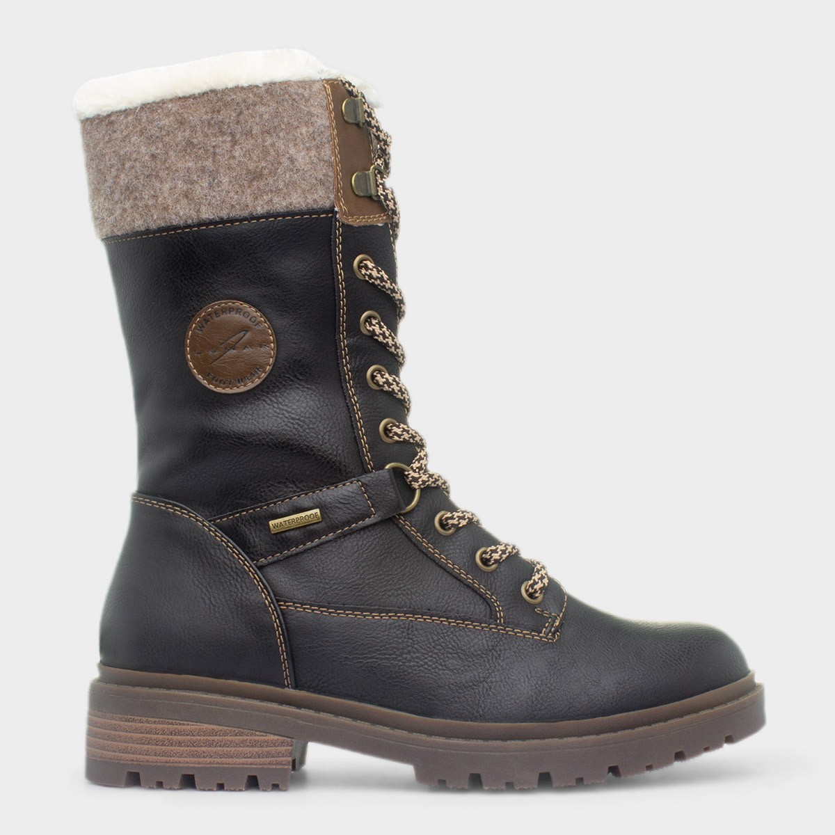 Cambridge Womens Black Waterproof Boot