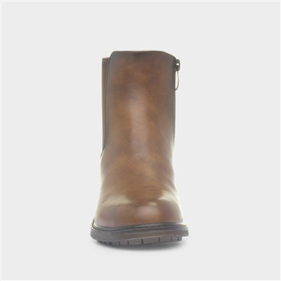 Simone Womens Brown Leopard Ankle Boot