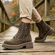 Lunar Georgina Womens Brown Lace Up Ankle Boot (Click For Details)