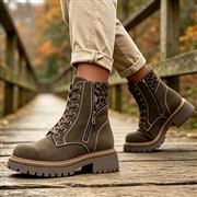 Lunar Georgina Womens Brown Lace Up Ankle Boot (Click For Details)