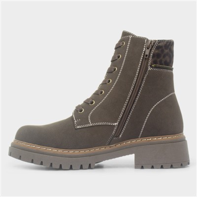 Georgina Brown Lace Up Ankle Boot