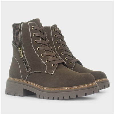 Georgina Brown Lace Up Ankle Boot