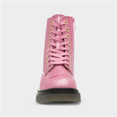 Justina2 Womens Pink Glitter Boot