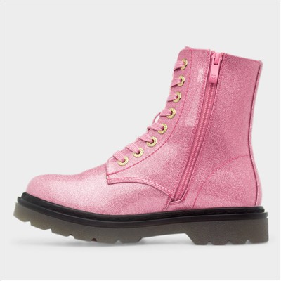 Justina2 Womens Pink Glitter Boot
