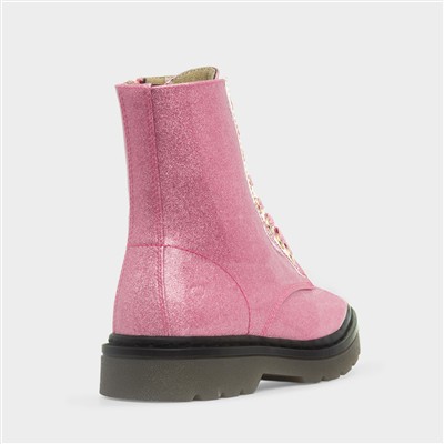 Justina2 Womens Pink Glitter Boot