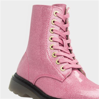 Justina2 Womens Pink Glitter Boot