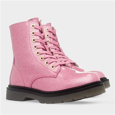 Justina2 Womens Pink Glitter Boot