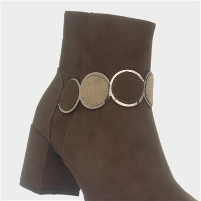 Womens Chocolate Brown Heeled Boots