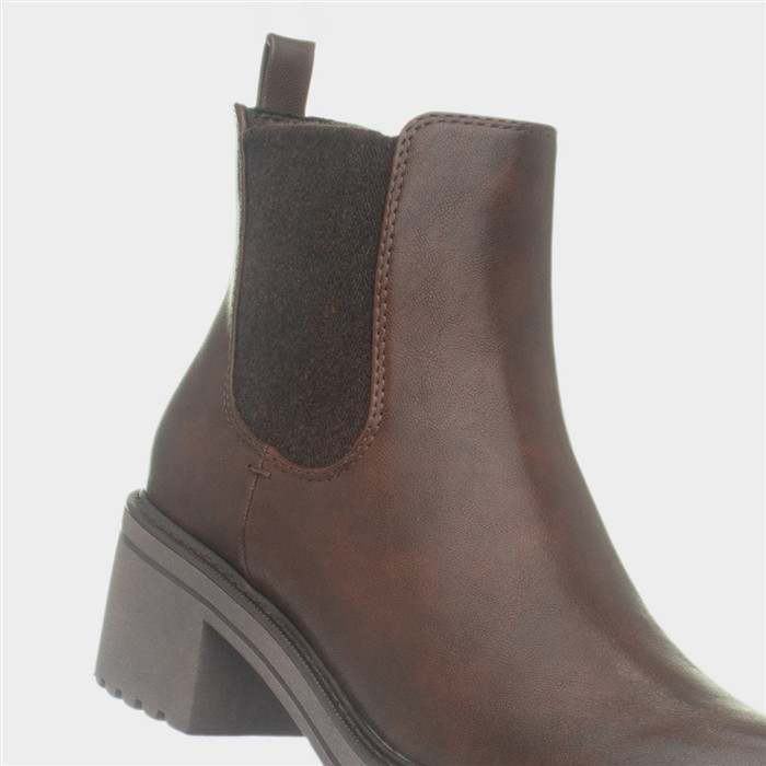 Womens Chestnut Vegan Chelsea Boot