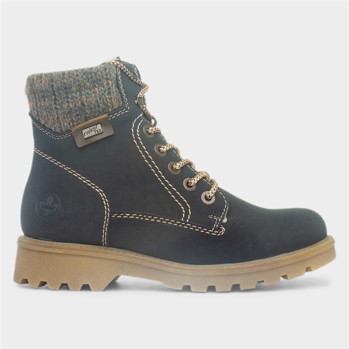 Dusseldorf Womens Navy Lace Up Boot
