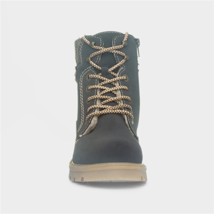 Dusseldorf Womens Navy Lace Up Boot
