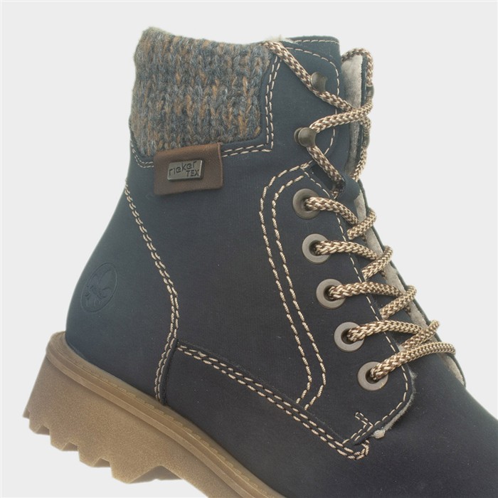 Dusseldorf Womens Navy Lace Up Boot