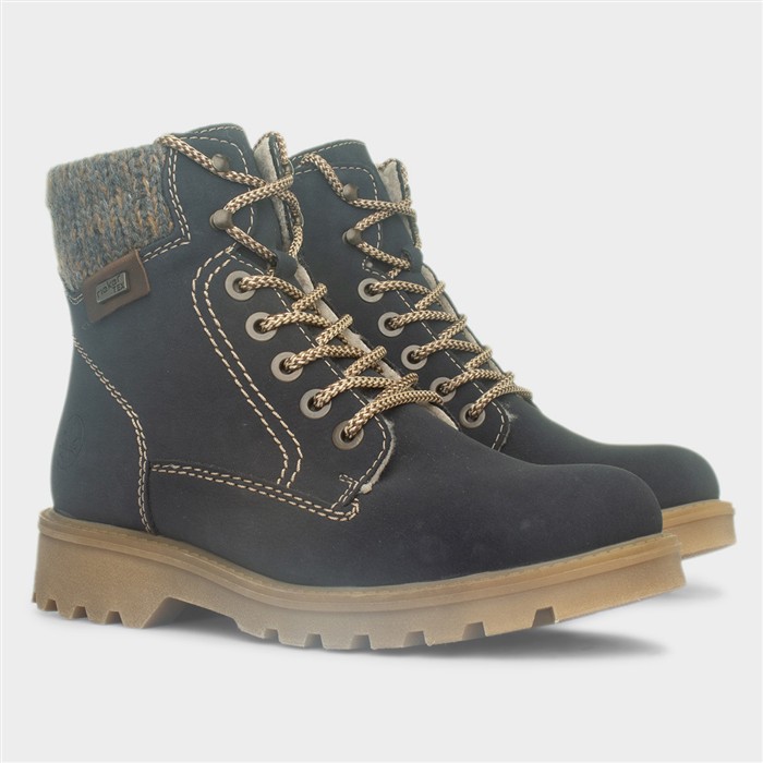 Dusseldorf Womens Navy Lace Up Boot
