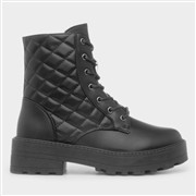 Krush Ophelia Womens Black Wide Fit Lace Up Boot (Click For Details)